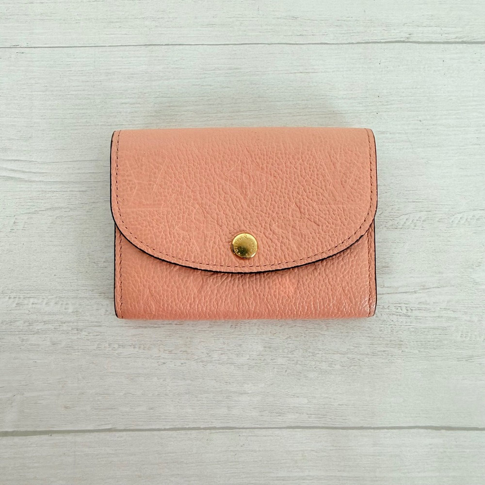 Louis Vuitton Rosalie Coin Purse Peach Pink Monogram Empreinte Leather Wallet